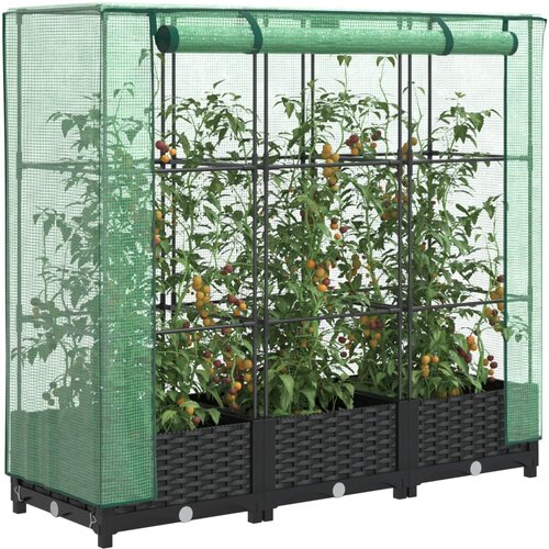 vidaXL Povišena gredica s pokrovom za staklenik 120 x 40 x 123 cm Cijene