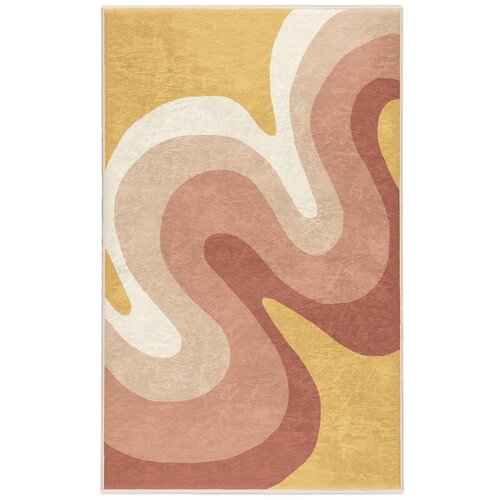 Mila Home Oker rumena/prašno rožnata pralna preproga 120x180 cm Strawberry Creamsicle – Cene