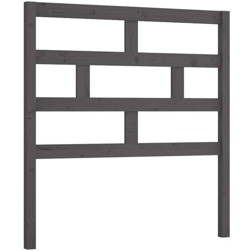  Uzglavlje za krevet sivo 106 x 4 x 100 cm od masivne borovine Slike