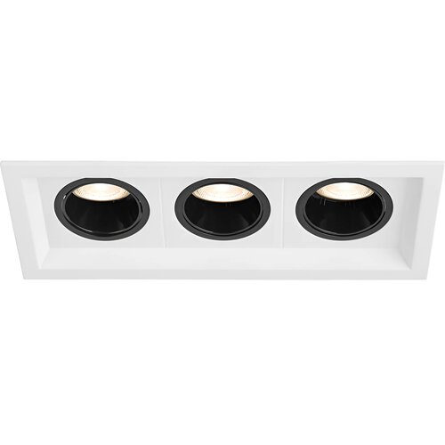 Braytron GU10 Ugradna Rozetna Kvadratna Trostruka Bela/Crna BH03-00770 Slike