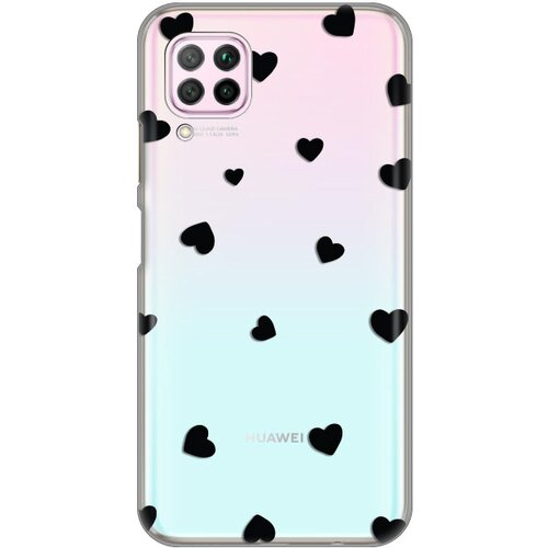  Silikonska maska za Huawei P40 Lite/Nova 6 SE Hearts Print Skin bela Slike