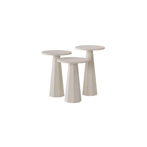 Hanah home Set klub stolića, Lilyum, 3 dijela, Bijela Slike