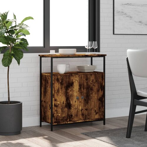  Komoda boja dimljenog hrasta 70 x 30 x 80 cm konstruirano drvo Smeđa Cijene