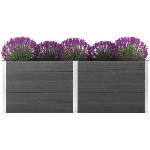  Posuda za sadnju 250 x 50 x 91 cm WPC siva Slike