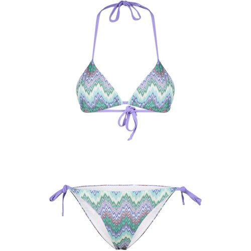 Trendyol Multi Color Geometric Triangle Normal Waist Bikini Set Slike