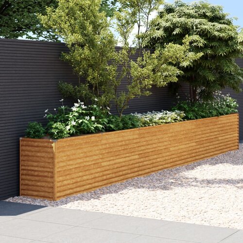 vidaXL Vrtna visoka greda 578x50x69 cm corten jeklo Cene