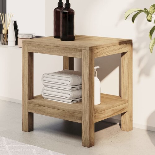 VidaXL Klupa za tu&amp;scaron; 45 x 35 x 45 cm od masivne tikovine Slike