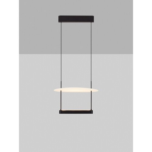 Nova Luce Bela/mat črna aluminijasta LED zatemnitvena viseča svetilka &amp;oslash; 40 cm Diona &amp;ndash; Slike