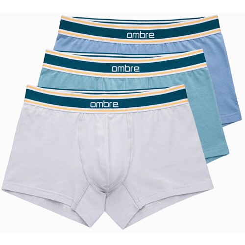 Ombre Classic fit men's boxer shorts with decorative elastic waistband - 3-pack mix OM-UNBO Cene
