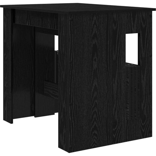  Blagovaonski stol 180 x 85 x 75 cm Konstruirano drvo Crni hrast Slike