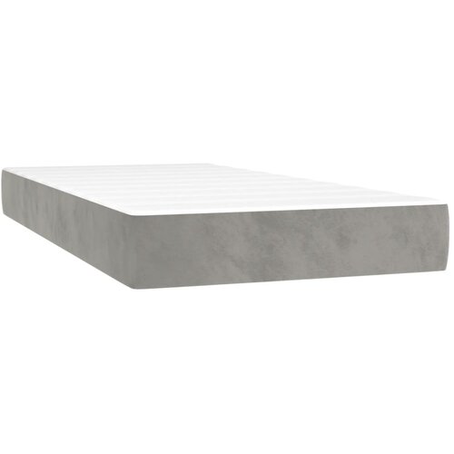 vidaXL Vzmetnica z žepkasto vzmetjo svetlo siva 80x210x20 cm žamet, (21366580) Cene