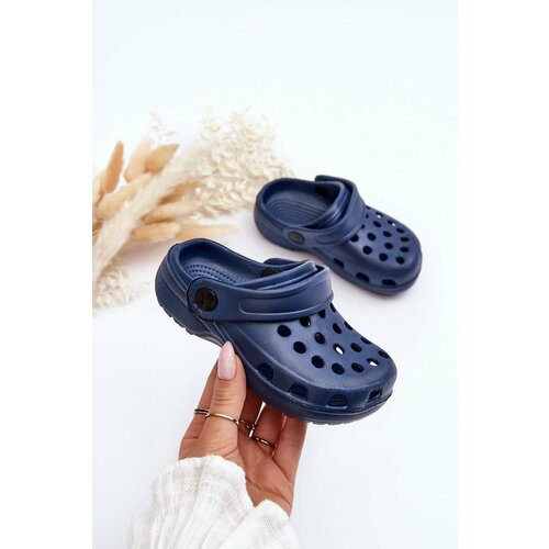 Kesi Kids Foam Crocs Slides navy blue Percy Slike
