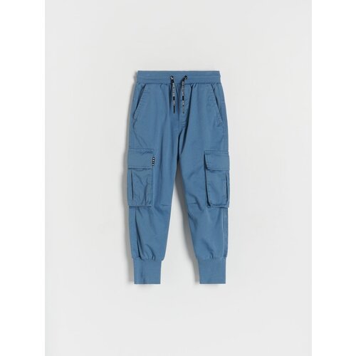 Reserved jogger hlače cargo iz tkanine - modra Cene