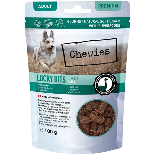 Chewies Lucky Bits Adult - Varčno pakiranje: noj 3 x 100 g Cijene