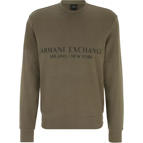 Armani Exchange Sweater majica kaki / crna