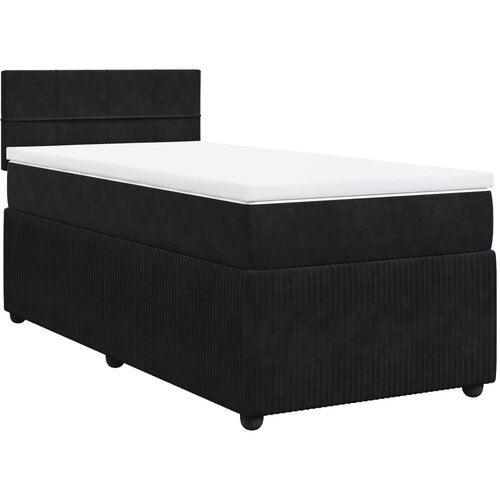 Maison Chic Box spring postelja - Vzmetna postelja z vzmetnico črna 100x200 cm žamet SL23960, (21880072) Cene