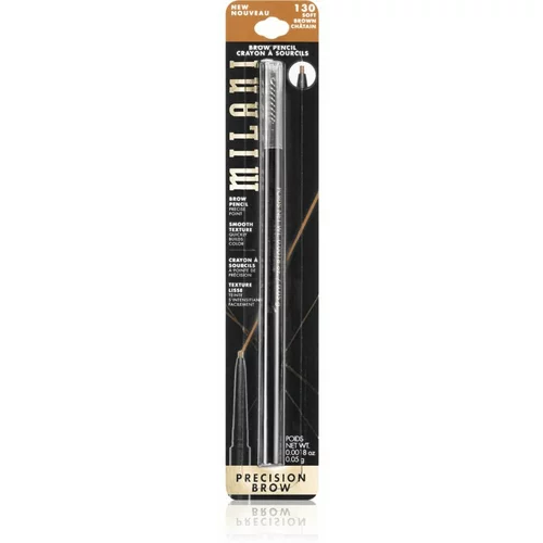 Milani Precision samodejni svinčnik za obrvi 130 Soft Brown