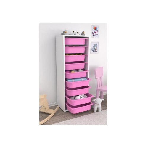 Hanah home vi&amp;scaron;enamenska polica zola 9N white pink Slike