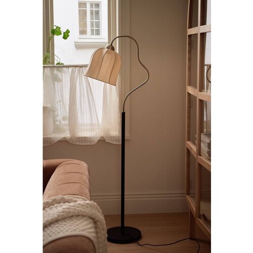 Ellos Home Bijela/crna tekstilna stojeća svjetiljka (visina 150 cm) Bell &amp;ndash; Slike