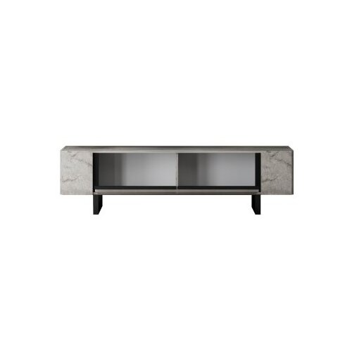 Hanah home TV komoda Yildiz, 180x50x30 cm, sivo-crna Slike