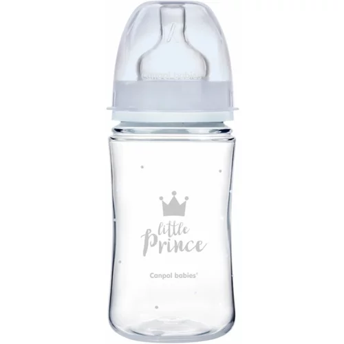 Canpol Royal Baby steklenička za dojenčke 3m+ Blue 240 ml