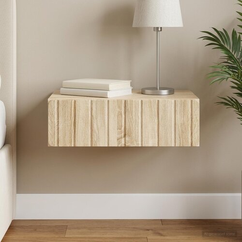 Stolna montirana na zid Hrast sonoma 59 x 34,5 x 17 cm Cijene
