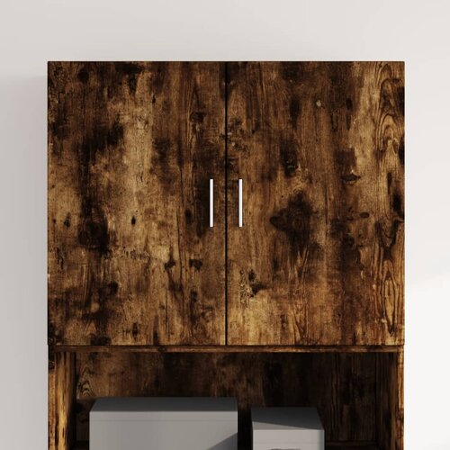 The Living Store Stenska omarica dimljeni hrast 80x42,5x64 cm inženirski les - Stenska Omarica, (21435462) Slike