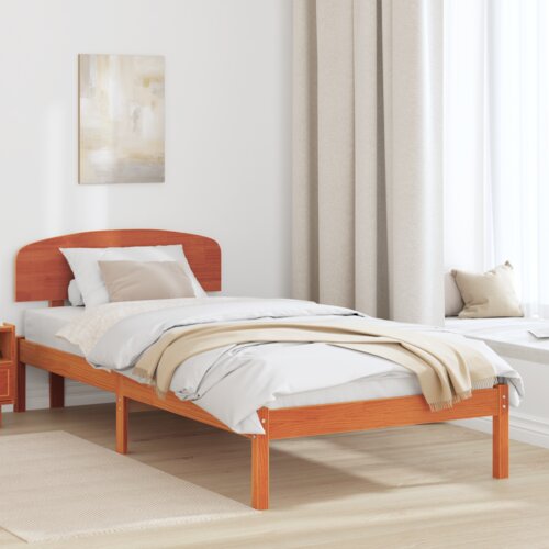  Konstrukcija postelje Rjava 90 x 190 cm Trden borov les, (5000023034) Cene