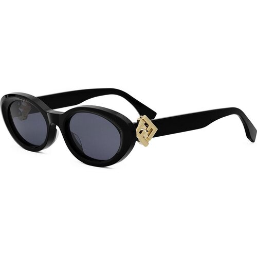 Fendi Diamonds Black Oval Sunglasses ONE SIZE (53) Črna/Siva Slike