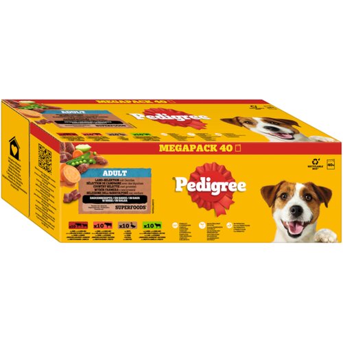 Pedigree Fresh Pouches 40 x 100 g - Seoski izbor u umaku (4 varijante) Cijene