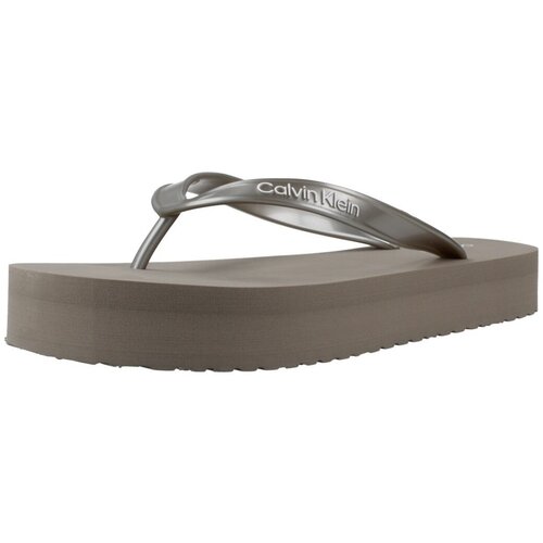 Calvin Klein Jeans Japonke Chanclas Mujer Mod&egrave;le Flatform Flip Flop Met T Siva Cene