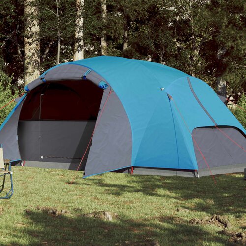 VidaXL &amp;Scaron;otor za kampiranje za 8 oseb moder 360x430x195 cm 190T taft Slike