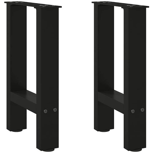 VidaXL noge kavne mizice črna 2 kosa 38x(42-43) cm jeklo Slike