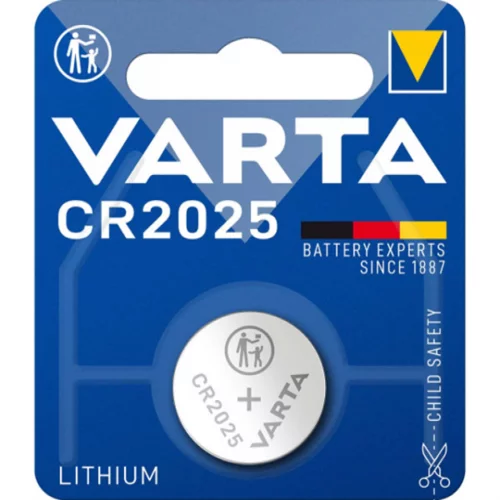 Varta Gumbna baterija LITHIUM, CR2025, od 10 kosov