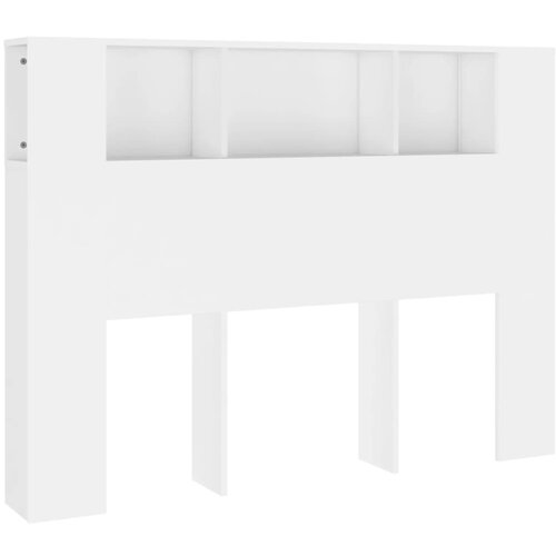 Maison Chic vzglavna omarica - nočna omarica - posteljna omarica bela 140x18,5x104,5 cm, (21670706) Slike