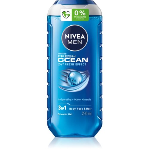 Nivea MEN Fresh Ocean poživitveni gel za prhanje za moške 250 ml Cene