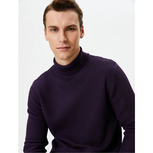 Koton Turtleneck Sweater Knitwear Slim Fit Textured Long Sleeve Slike