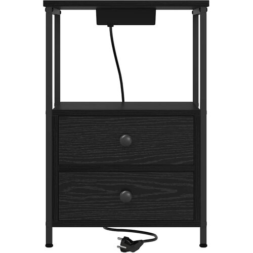  Noćni ormar Crni hrast 40 x 31 x 60 cm Konstruirano drvo Slike