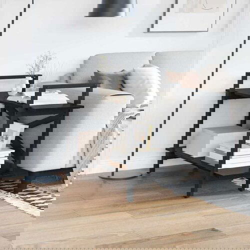 VidaXL Polica Crni hrast 100 x 33,5 x 64 cm Konstruirano drvo Slike