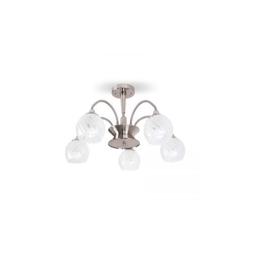 Inart Luster Nora E27 5X40W 1206-5 Bijeli Nikl Cijene