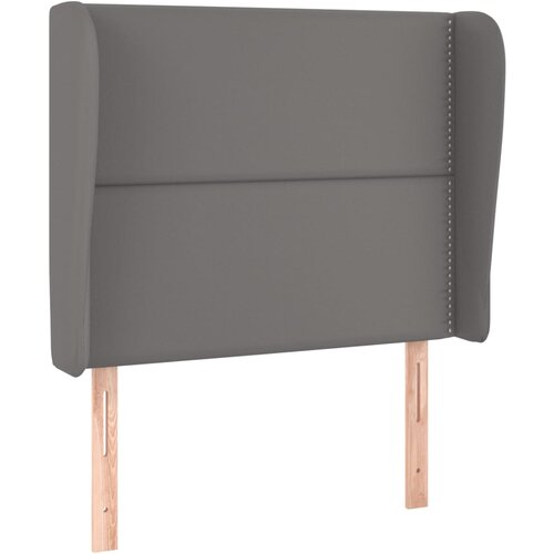 Maison Chic vzglavna omarica - nočna omarica - posteljna omarica z u&amp;scaron;esi sivo 93x23x118/128 cm umetno usnje, (21709382) Slike