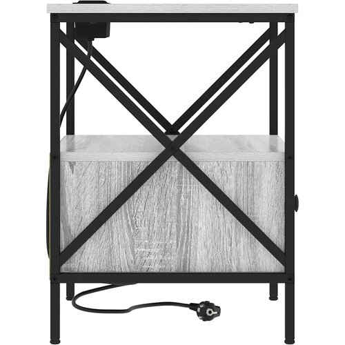  Noćni ormar Siva Sonoma 41,5 x 40,5 x 55 cm Konstruirano drvo Slike