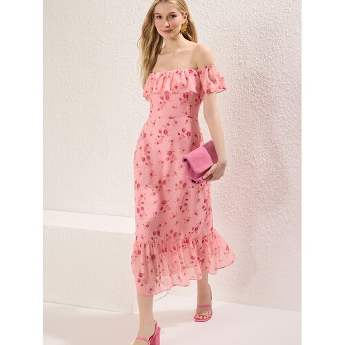 Trendyol Ženska haljina Twoss25El00278, Roze Cene
