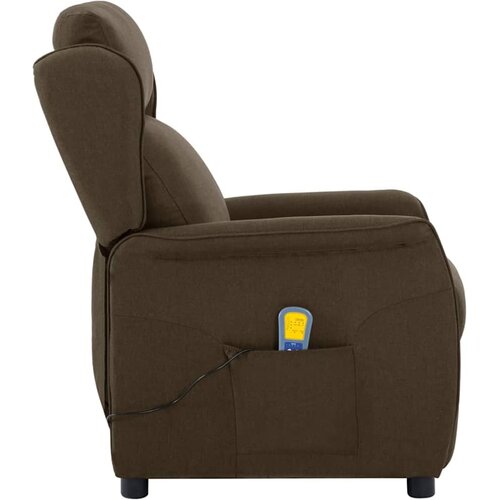  Massagerica s jastukom Smeđa 93.5 x 67.5 x 101.5 cm tkanina Slike