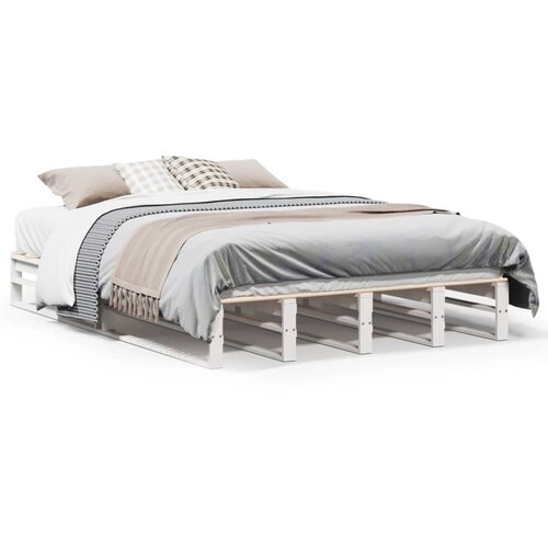 vidaXL Okvir kreveta bez madraca bijeli 120 x 200 cm masivna borovina Cijene