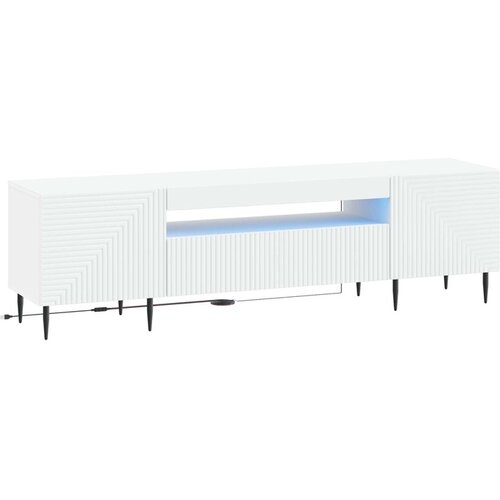 vidaXL LED TV kabinet HAARLEM 153 x 35 x 43 cm Bijela - Bijela Cijene