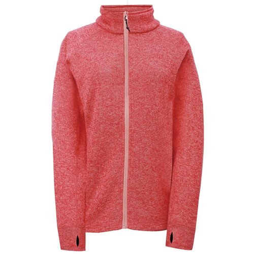 2117 NOSSEN - women's full-length flatfleece hooded sweatshirt - Coral Slike