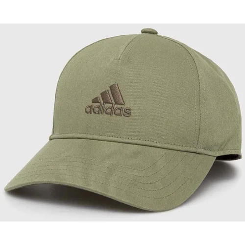 Adidas Otroška bombažna bejzbolska kapa LK CAP zelena barva, IY7825