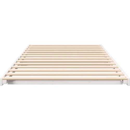 VidaXL Krevet s daskama Bijela 100 x 200 cm Masivna borovina Slike