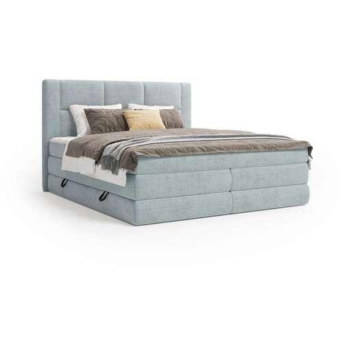 Esposa BOXSPRING POSTELJA 180 cm x 200 cm , tekstil svetlo modra Slike